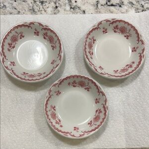 Vintage Chardon Rose Red by Shenango Fruit/Dessert Individual Bowl